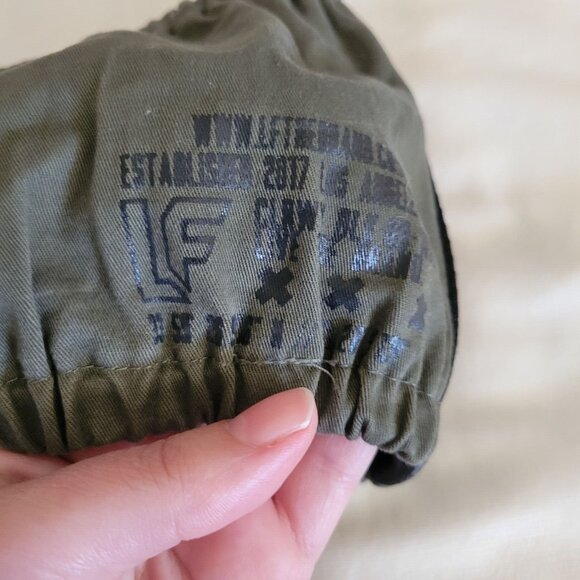 LF The Brand Army Green Graphic Print Bandeau Tube Top Small - Picture 7 of 10